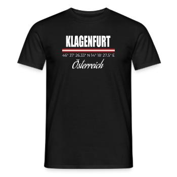 Klagenfurt - T-shirt homme - noir - Devant - AI Model Male 178 light (178cm)