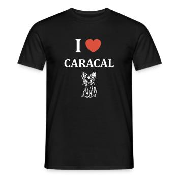 I love the Caracal - Men's T-Shirt - black - Front - AI Model Male 178 light (178cm)