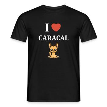I love Caracal - Men's T-Shirt - black - Front - AI Model Male 178 light (178cm)