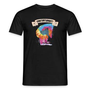 Quote for a contortionist - Men's T-Shirt - black - Front - AI Model Male 178 light (178cm)