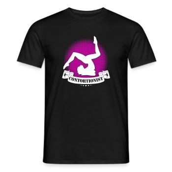 Quote for a contortionist - Men's T-Shirt - black - Front - AI Model Male 178 light (178cm)