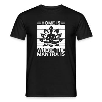 La maison des passionnés de Pilates est là où se trouve le mantra - T-shirt homme - noir - Devant - AI Model Male 178 light (178cm)
