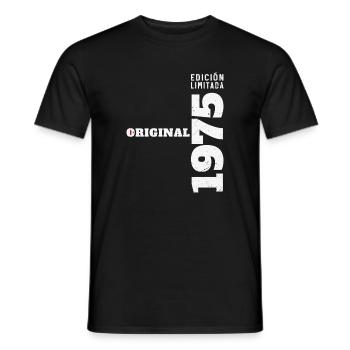 1975 Original Vintage Birthday Gift - Men's T-Shirt - black - Front - AI Model Male 178 light (178cm)