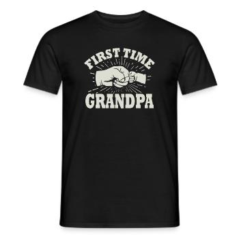 Papy en devenir pour la première fois - T-shirt homme - noir - Devant - AI Model Male 178 light (178cm)