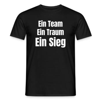 One team, one dream, one victory - Men's T-Shirt - black - Front - AI Model Male 178 light (178cm)