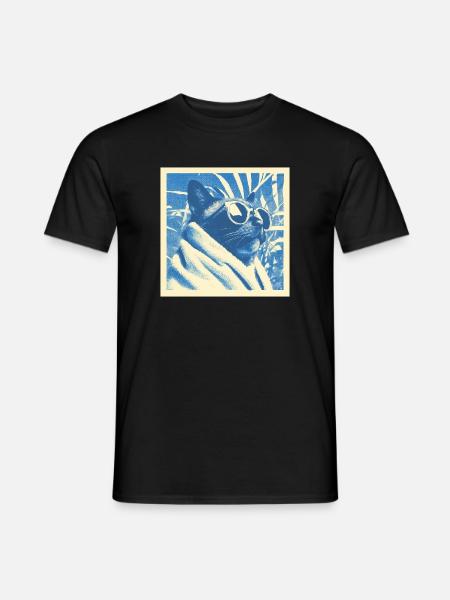 Cool Retro Cat Design - Men's T-Shirt - black