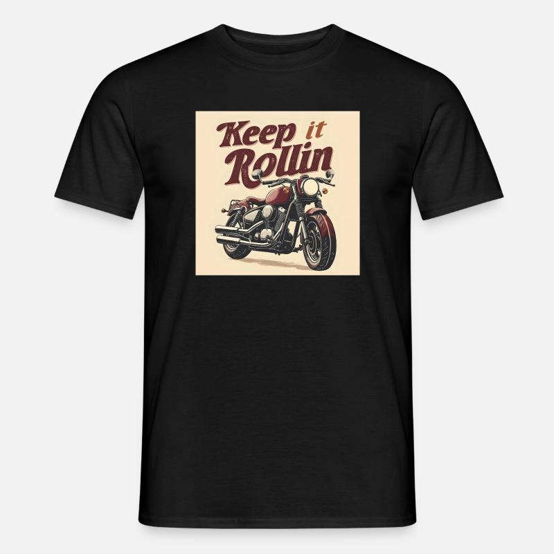 Keep it Rollin' – Minimalist Typography - Men’s T-shirt - black