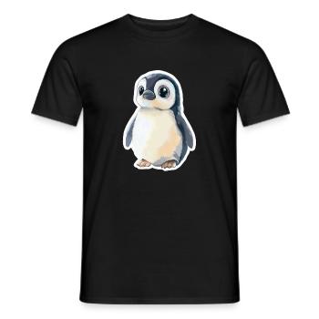 Pinguin - Männer T-Shirt - Schwarz - Vorne - AI Model Male 178 light (178cm)