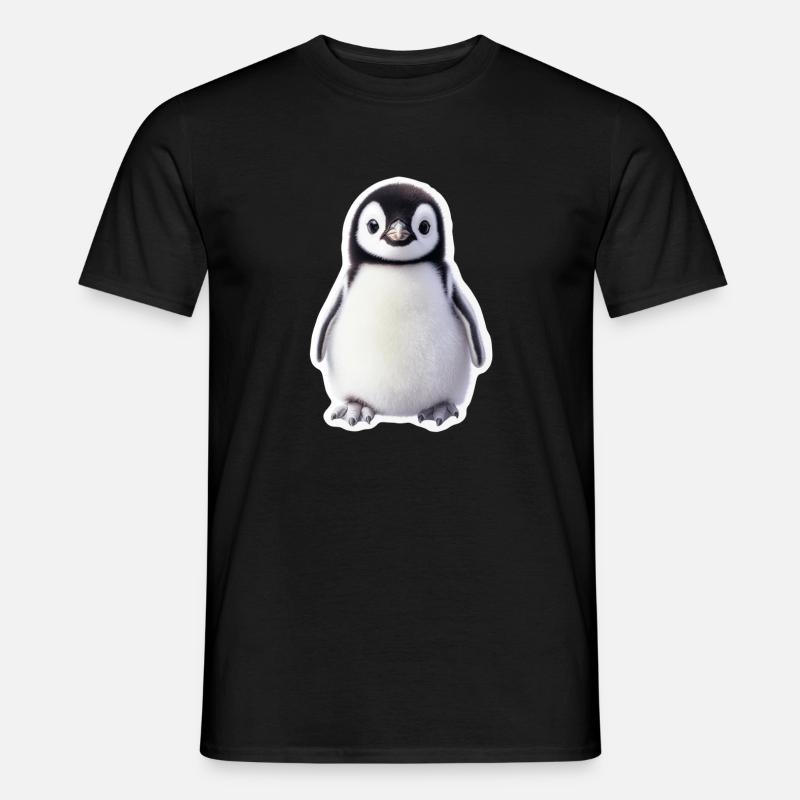 Pinguin - Männer T-Shirt - Schwarz