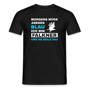 Fauconnerie Fauconnier Fauconnier Fauconnier Fauconnier Oiseau de proie - T-shirt homme - noir - Devant - AI Model Male 178 light (178cm)