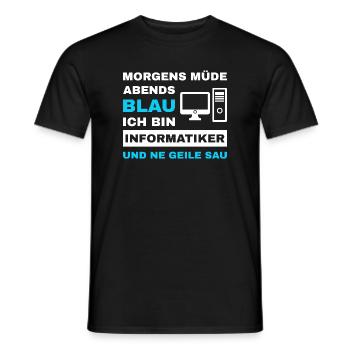 computer scientist programmer admin sayings funny - Men's T-Shirt - black - Front - AI Model Male 178 light (178cm)