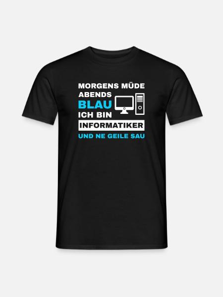 informatiker Programmierer Admin Sprüche Lustig - Männer T-Shirt - Schwarz