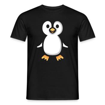 Süßer Cartoon-Pinguin Illustration - Männer T-Shirt - Schwarz - Vorne - AI Model Male 178 light (178cm)