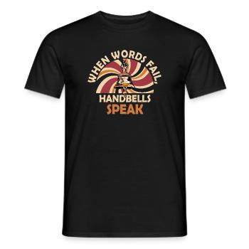 Chorale Instrument de musique Cloche à main Chorale - T-shirt homme - noir - Devant - AI Model Male 178 light (178cm)