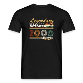 Legendary since October 2000 Vintage Retro - Men's T-Shirt - black - Front - AI Model Male 178 light (178cm)