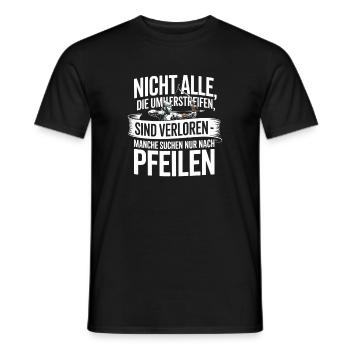Archery design for archers and courses - Men's T-Shirt - black - Front - AI Model Male 178 light (178cm)