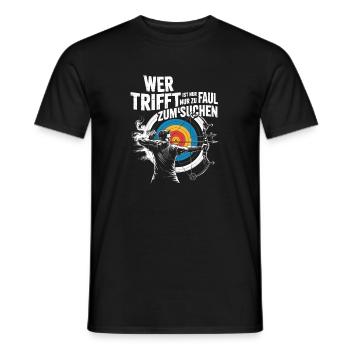 Archery design for archers and courses - Men's T-Shirt - black - Front - AI Model Male 178 light (178cm)