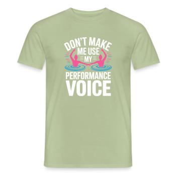 Synchronschwimmen Kunstschwimmen Wassersport - Männer T-Shirt - Sage - Vorne - AI Model Male 178 light (178cm)