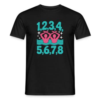 Synchronschwimmen Kunstschwimmen Wassersport - Männer T-Shirt - Schwarz - Vorne - AI Model Male 178 light (178cm)