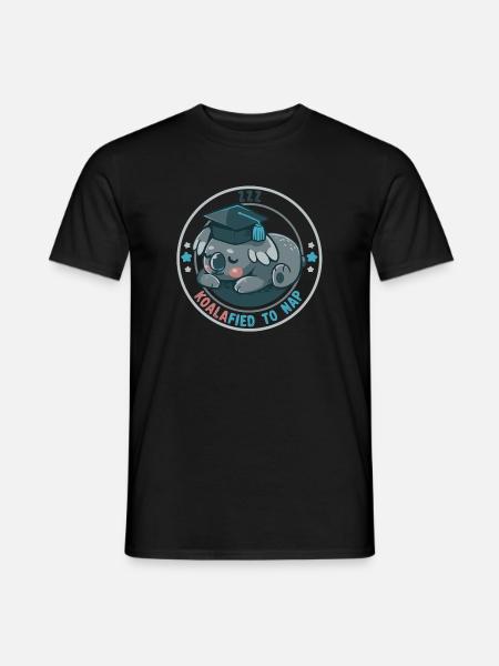 Koalafied zum Nickerchen - Männer T-Shirt - Schwarz