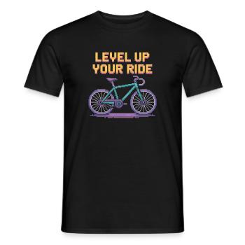 Cycling Cycling Mountain Bike MTB - Men's T-Shirt - black - Front - AI Model Male 178 light (178cm)