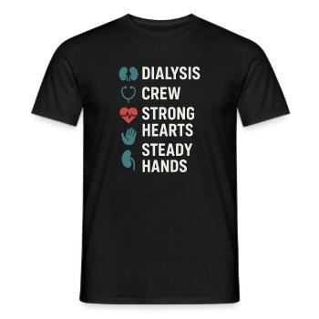 Dialysis Nurse Tech Kidney Care Nephrology - Men's T-Shirt - black - Front - AI Model Male 178 light (178cm)