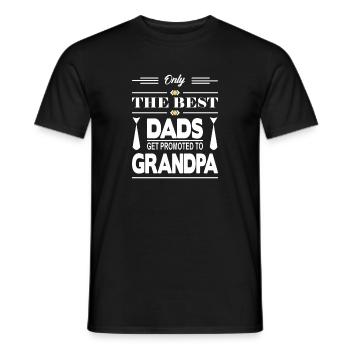 The best fathers are promoted to grandpa Birth - Men's T-Shirt - black - Front - AI Model Male 178 light (178cm)