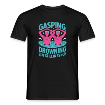 Synchronschwimmen Kunstschwimmen Wassersport - Männer T-Shirt - Schwarz - Vorne - AI Model Male 178 light (178cm)