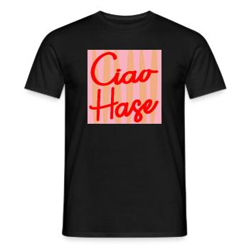 CIAO HASE SELBSTWERT - Männer T-Shirt - Schwarz - Vorne - AI Model Male 178 light (178cm)