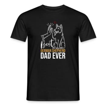 German Shepherd Dad Father's Day Father - Men's T-Shirt - black - Front - AI Model Male 178 light (178cm)
