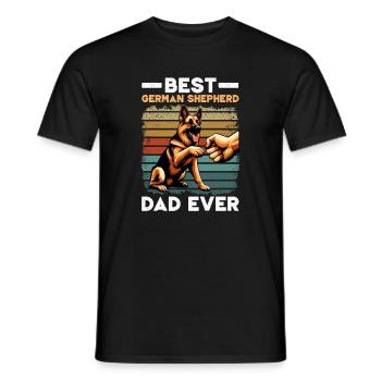German Shepherd Dad Father's Day Father - Men's T-Shirt - black - Front - AI Model Male 178 light (178cm)