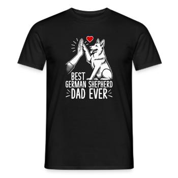 German Shepherd Dad Father's Day Father - Men's T-Shirt - black - Front - AI Model Male 178 light (178cm)