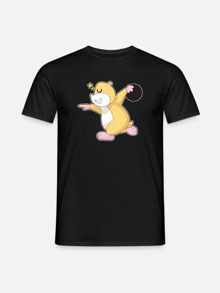 Hamster Bowling Bowlingkugel - Männer T-Shirt - Schwarz