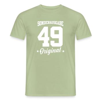49 Geburtstag - Männer T-Shirt - Sage - Vorne - AI Model Male 178 light (178cm)