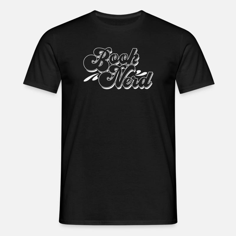 Brook Nerd Script Logo - Men's T-Shirt - black
