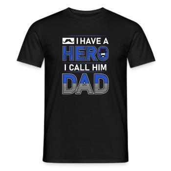 Dad Hero Best Friend Family Gifts - Men's T-Shirt - black - Front - AI Model Male 178 light (178cm)