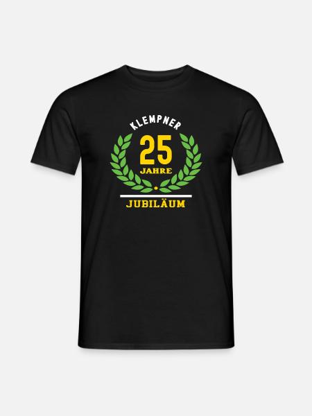 Plumber Anniversary 25 Years 25th Anniversary - Men's T-Shirt - black