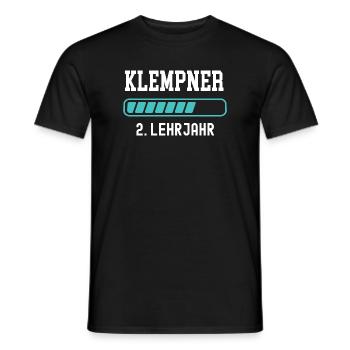 Apprentissage de plombier 2ème année d’apprentissage 2ème année d’apprentissage - T-shirt homme - noir - Devant - AI Model Male 178 light (178cm)