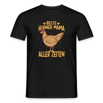 Beste Hühner Mama Aller Zeiten - Männer T-Shirt - Schwarz - Vorne - AI Model Male 178 light (178cm)