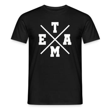 Équipe - T-shirt homme - noir - Devant - AI Model Male 178 light (178cm)