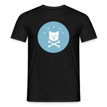 Pirate Corgi Crossed Bones Jolly Roger - Men's T-Shirt - black - Front - AI Model Male 178 light (178cm)