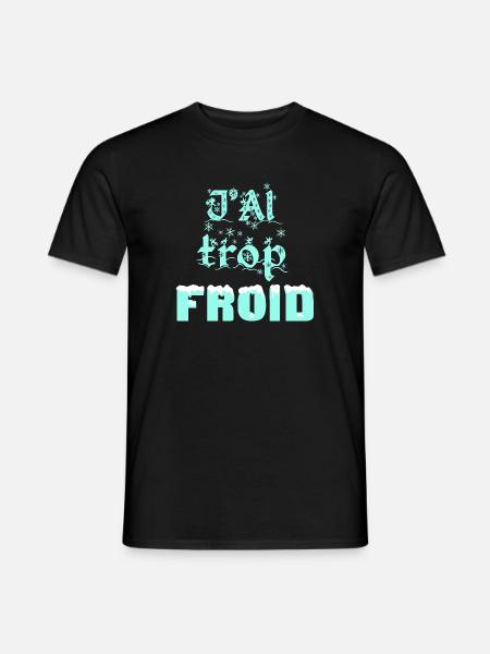 Winter Frost Typography - T-shirt homme - noir
