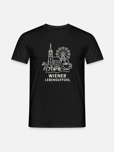 Wiener Lebensgefühl Collage - Männer T-Shirt - Schwarz