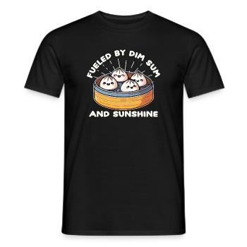 Dim Sum Fröhliche Sonne - Männer T-Shirt - Schwarz - Vorne - AI Model Male 178 light (178cm)
