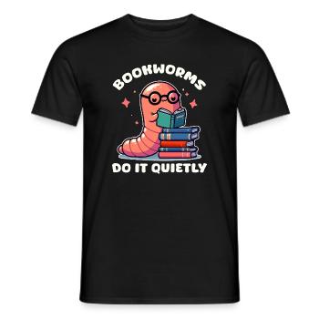 Silent Caterpillar Leselicht - Männer T-Shirt - Schwarz - Vorne - AI Model Male 178 light (178cm)