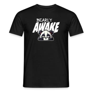 Sleeping Panda Barely Awake - Men's T-Shirt - black - Front - AI Model Male 178 light (178cm)