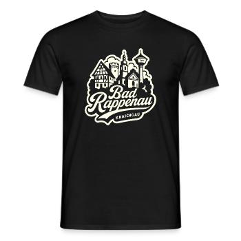Kraichgau Skyline Bad Rappenau Illustration - Männer T-Shirt - Schwarz - Vorne - AI Model Male 178 light (178cm)