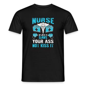 Funny Nurse Gifts Nursing Outfits - Men's T-Shirt - black - Front - AI Model Male 178 light (178cm)