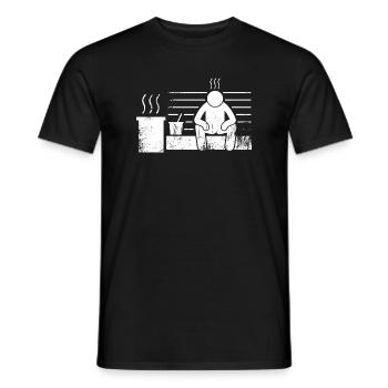 Sauna Sauna Master Sauna-vaer - T-shirt homme - noir - Devant - AI Model Male 178 light (178cm)