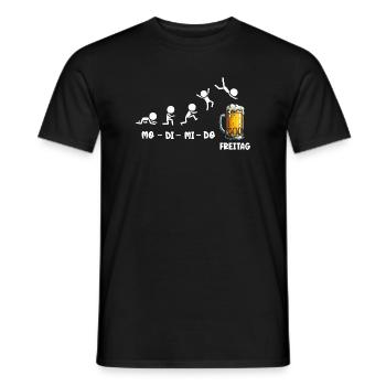 Friday Weekend Beer Lovers Beer Drinkers - Men's T-Shirt - black - Front - AI Model Male 178 light (178cm)